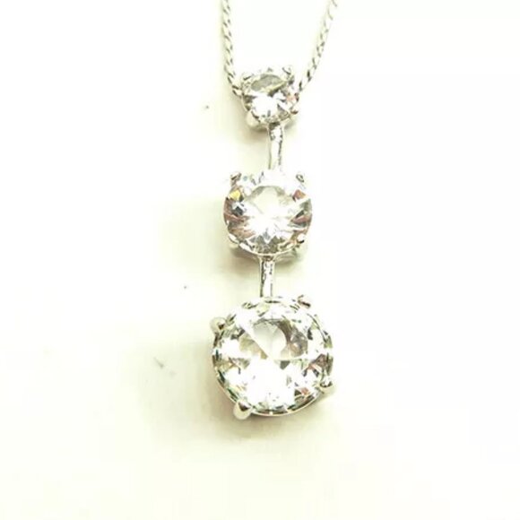 SWAROVSKI Necklace Pendant Silver Woman Authentic Used - Picture 2 of 6